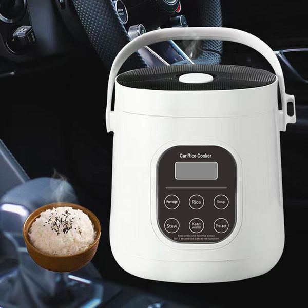 Electrodomésticos 2L Cocina de arroz inteligente para 12 V Carro de 24 V Lorry a bordo de 220 V Home Food Warmer Steamer Fideos caldera Cocina a fuego rápido