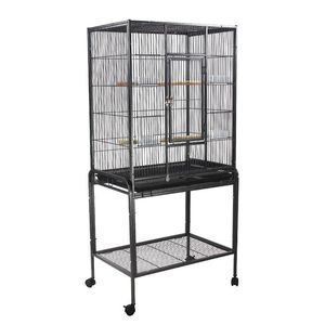 Appareils 61x42x135cm Cage d'oiseau en métal avec stand roulant Perrot Playground Bird Cage pour Atiel Canary Finch Lovebird Parrotlet Pigeon