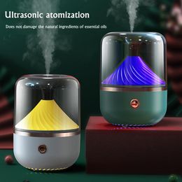 Apparaten Aromatherapie Etherische olie-diffuser Ultrasone USB-luchtbevochtiger voor kamergeur met LED-lamp 120 ml Mini Mist Maker Fogger