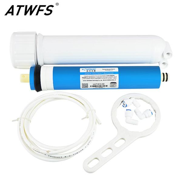 Appareils ATWFS Filtre d'eau 1812 RO Logement de la membrane + 50gpd Vontron RO Membrane + Système de filtre à eau à osmose inverse Certaines pièces