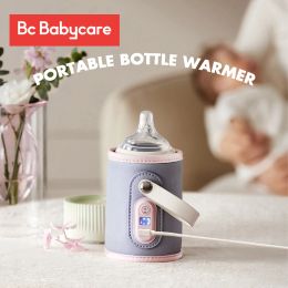 Apparaten BC Babycare draagbare USB Melk waterfles Warmer Food Thermostaat voor nacht/uitgaande voeder flesverwarming voor moedermelk