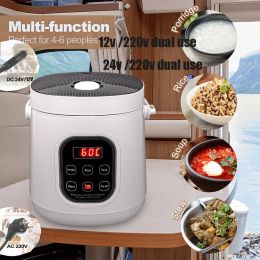 Appareils Car Rice Cuideur 12V 24V 220V CAR MAISON DUAL Utilisation auto-conduisante Rice Cuideur 24V Tamion Smart Rice Cuisineur Boîte à lunch