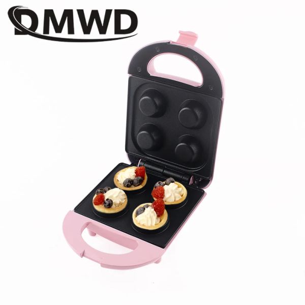 Appareils dmwd œufs acidulés Roaster Pancake Frying Pan Waffle Bowl Breakfast Machine Sandwich Hamburger Grill Patt Maker Cupcake Muffin four