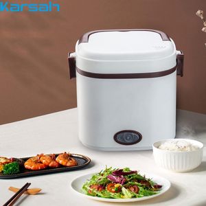 Appareils électriques riz cuiseurs en acier inoxydable Mini machine de cuisson portable mini-chauffage thermique boîte à lunch coffre alimentaire réchauffeur