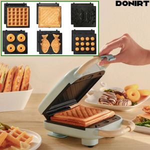 Appareils électriques Sandwich Maker Toaster Making Machine Breakfast Sandwichs Waffles Taiyaki Takoyaki Donuts Pan Pan Moules de four