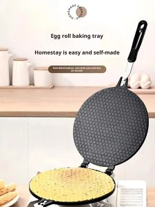 Apparaten Huishoudelijk Eggrol Schimmel Nitaanvals Egg Roll Presser Ice Cream Mold Cake Pastry Cookie Baking Pan (17 cm)