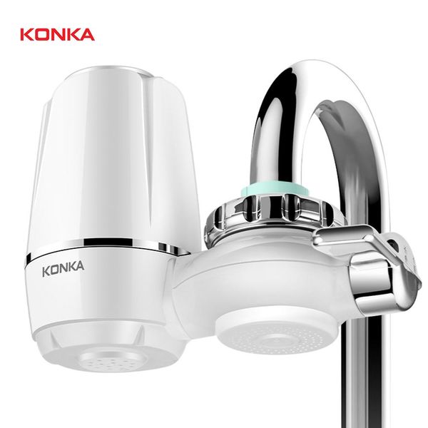 Appareils Konka Faucet Tap Purificateur d'eau à amovible Filtre lavable amovible Small Physical Filtrage pour Home Kictchen One Filtre Element