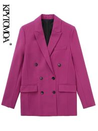Electrodomésticos Kpytomoa Fashion Moda de doble pecho masculino blazer abrigo vintage bolsas de manga larga