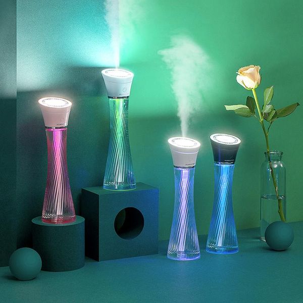 Appareils Mini humidificateur d'air diffuseur 500mAh USB Portable humidificateur à ultrasons 250ML humidificateur électrique voiture brumisateur lumière LED