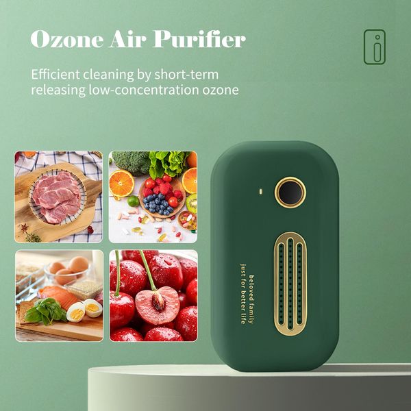 Appareils mini-purificateur d'air USB USB Générateur d'ozone rechargeable Réfrigérateur ODOR ÉLIMINATEUR PURIFIEURS AIR POUR AIR POUR LES ANNIVES ANIMAUX DE BURE