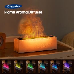 Appareils les plus récents RVB Flame Aroma Diffuseur Humidificateur USB Bureau de bureau clair Air de purificateur d'aromathérapie pour chambre à coucher avec 7 couleurs
