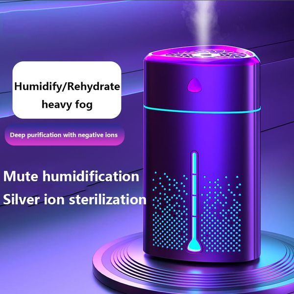 Electrodomésticos Portable1000ml Humidificador ultrasónico USB Ambientador de aire para automóvil Fabricante de niebla Fogger con luz LED colorida Difusor de aroma