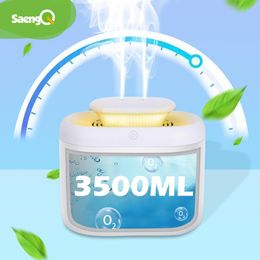 Appareils électroménagers saengQ 3500ML humidificateur d'air électrique diffuseur d'arôme USB bureau brumisateur brumisateur essentiel 3.5L diffuseur d'huile lampe à LED