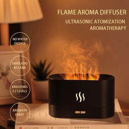 Appareils électroménagers Toolikee 180ML humidificateur de flamme diffuseur d'air arôme ultrasons brume fraîche faire brumisateur huile essentielle flamme lampe Difusor dropshipping