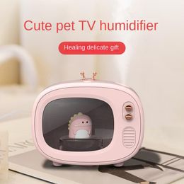 Appareils TV Humidificateur 400 ml Dessin Animé Mignon Pet Aromathérapie Humidificateurs Diffuseurs Pour La Maison USB Humidificateur D'air Theaterstyle Veilleuse