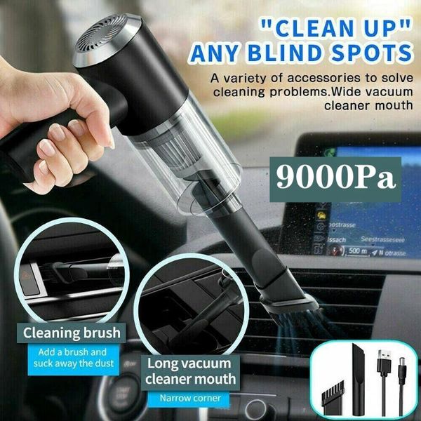 Appareils aspirateurs de voiture sans fil 9000pa 120W Car Hoster Car Hoover USB RECHARGAGE GABLAGE CESSION DES VISEUR