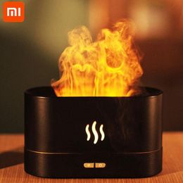 Appareils Xiaomi USB Simulation flamme arôme diffuseur humidificateur d'air ultrasonique Cool brumisateur brumisateur LED huile essentielle flamme lampe Difusor