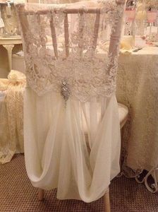 Appliques Romantic Lace Maximaal 45 cm Mooie op maat gemaakte nieuwe aankomst bruiloft evenementen stoelhoezen stoel sjerp