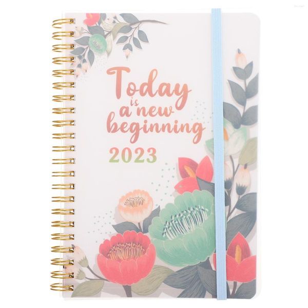 Carnet de rendez-vous cahiers à spirale 2023 planificateur travail bloc-notes Agenda calendrier étudiants