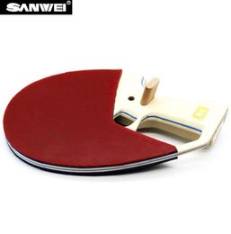 Approuvé Sanwei 9e génération Ready Made Pistol Table Tennis Racket Pong Racket Bat Raquets5725593