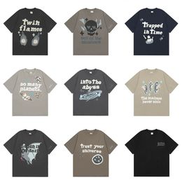 Mens T-shirts Designer Coupper à manches courtes Hip Hop Brand Multi-couleur Broken Planet Summer Loose et T-shirts Y2K pour femmes 240313
