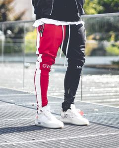 Jogger Patchwork Hommes Fitness Bodybuilding Gymnases Pantalons Coureurs Vêtements Pantalons de survêtement Pantalon Hombre