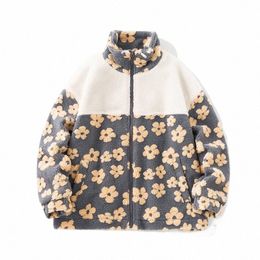 Abril MOMO Cordero Lana Hombres Abrigo de invierno de gran tamaño Color sólido Estilo coreano Chaqueta masculina Fi Cálido Harajuku Streetwear Hombres Ropa L4wX #