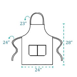 Schorten 12-pack schort - Unisex zwart bulk met 2 ruime zakken Machinewasbaar voor keukenknutselen BBQ-tekening1250S