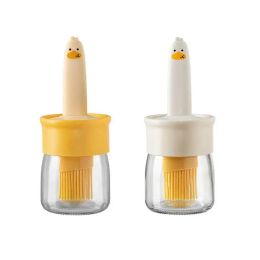 Tabliers 1pcs Dispeller à l'huile avec pinceau en silicone Brosse à température résistante Bouteille de brosse à huile pour la cuisson