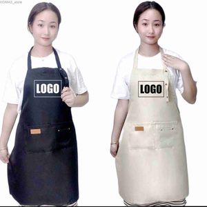 Tabliers 2024 Fashion Kitchen Tabliers For Woman Men Chef Work Grill Restaurant Bar Shop Cafes Beauty Nails Studios Uniform Thin Tabor Y240401