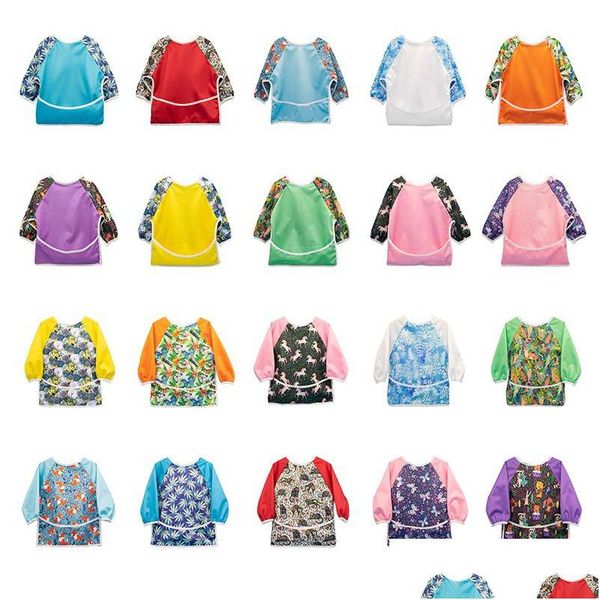 Tabliers Bébé Bavoir À Manches Longues Enfant Bavoirs Tablier Imperméable 324 Mois Drop Delivery Maison Jardin Textiles Dh6Fq