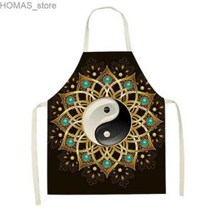 Tabliers Bouddhist Mandala Lotus Pattern Kitchen tablier Smudge résistant sans manches APRON COMPRE