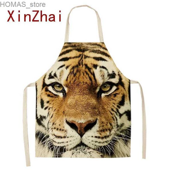 Tabliers chat Tiger chien chouet tablier de cuisine tabliers sans manches en coton tabliers pour cuisiner des outils de nettoyage de maison tablier