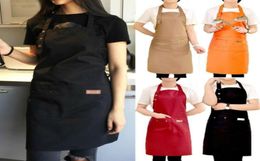 Schorten mode canvas keuken voor vrouw mannen chef werk schort grill restaurant bar shop cafés schoonheid nagels studios uniform9216584