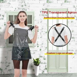 Tabliers Mode Nom Personnalisé Clair Transparent Étanche Anti-Corrosion Coloré Sangle Réglable Barber Homme Femme Lavage Tablier Gratuit 230614