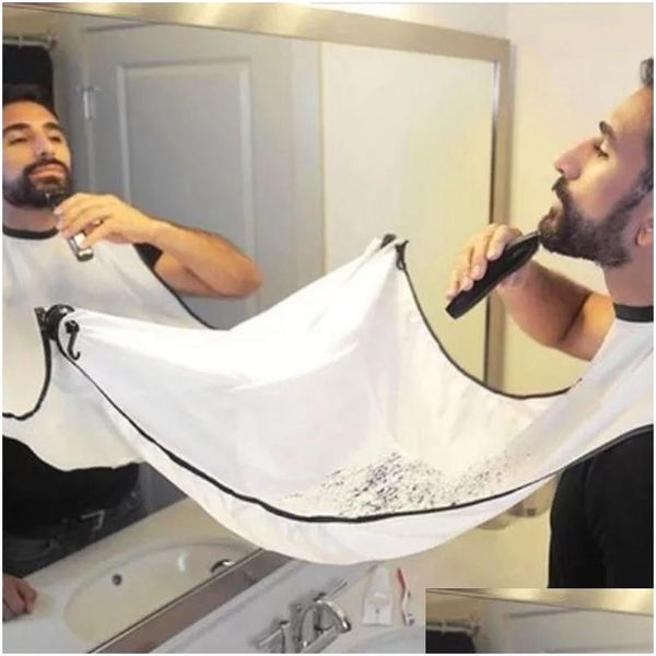 Tabliers Tablier de nettoyage pour hommes Beard Catcher Adt Bavoirs de rasage pour cheveux Livraison directe Maison Jardin Textiles de maison Otyxp