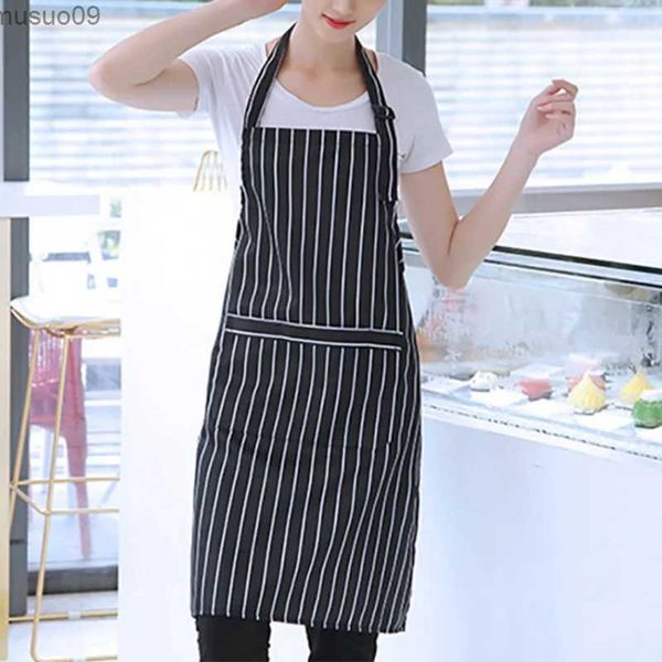 Tabliers Nouvelle mode toile cuisine tablier dames hommes Chef travail tablier BBQ Restaurant travail nettoyage vêtements cuisine accessoires