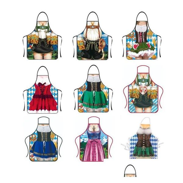 Tabliers Oktoberfest Tablier Femelle Dirndl Costume Costume Outfit Robe De Fête Allemande Nouveauté Pour Cuisine Cuisson Bbq Cuisson Drop Livraison Maison G Dhqir