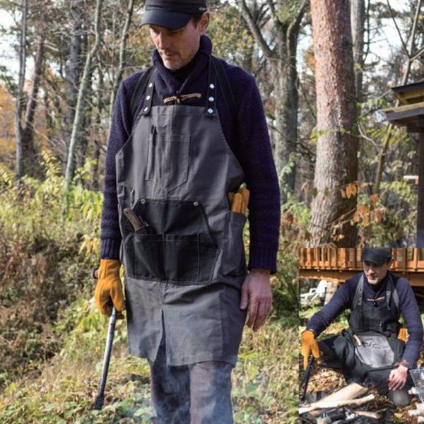 Tabliers de cuisine en plein air, outil de couture, toile, Camping, Barbecue, jardin, charpentier, salopette de supermarché