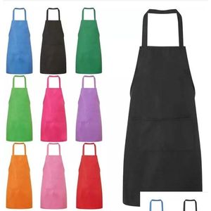 Schorten Afdrukbaar Logo Kinderen Chef Schort Set Keuken Tailles 12 Kleuren Kinderen Met Hoeden Voor Schilderen Koken Bakken Fy3525 Dro Dhjx6