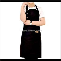 Schorten textiel Home Garden1pcs BIB Waterdicht instelbare vlekbestendig met twee zakken Chef Bakken Kook BBQ Apron Kitchen Aessory Dr