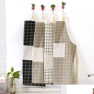 Tabliers En Gros Plaid Imprimer Tablier Bavoirs Sans Manches Doux Femmes Maison Cuisine Cuisson Fête Nettoyage Cuisine Accessoires Dh0719 Drop Del Dh4Zc