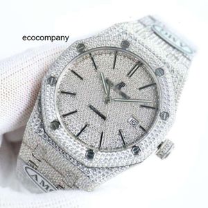 Aps Womens Luxury Diamondincrusted Watch Designer Full Diamond Watch Ice Out Men Watch AP MenWatch RPFD Auto Mechanical Movement Uhr Crown Bust Down Montre Royal Re Z