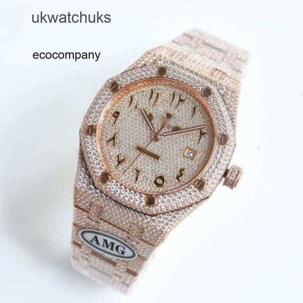 APS Womens Luxury Diamondencrusted Watch Designer Full Diamond Watch Out Men Watch AP MenWatch Movimiento mecánico de Auto