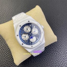 APSF 26579 diameter 41 mm dik 10,5 mm Geïntegreerd 5134 automatisch kettinguurwerk zwarte keramische kastband