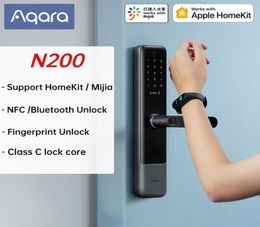 AQara N200 Slim deurslot 3D-vingerafdruk Wachtwoord NFC Ontgrendelen Klasse C Mechanisch slot met deurbelondersteuning Mijia Apple HOMEKIT 202458066