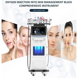 Aqua Jet Oxygen Hydrogen Dermabrasion Machine anti-âge 8 poignées RF Élasticité de la peau Améliorer le pistolet de pulvérisation Hydratant la peau Nettoyage en profondeur Dispositif de mise en forme du visage à ultrasons