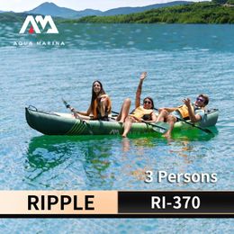 Aqua Marina Ripple 3 Personnes Kayak Style Family Sports Sports Canoës Water Travel Fishing Boat gonflable 370x85cm 240509