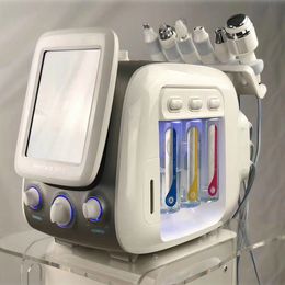 6-in-1 Hydra Peel-gezichtsmachine: microdermabrasie, RF, warme/koude behandeling, littekenverwijdering - voor aqua-zuurstofinfusie en kleine bubbelreiniging.