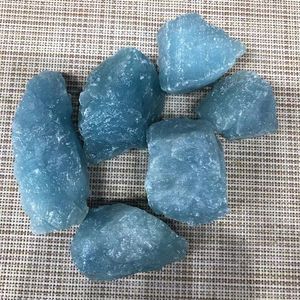Aquamarine Rough Raw Stones Gemystones Natural Gemles Quartz Crystal Healing Decoration